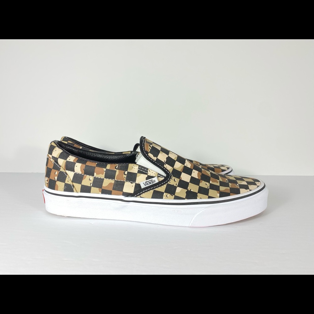 Vans Classic Slip-On Checkerboard Camo Sneakers - Picture 2 of 5